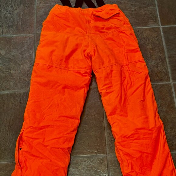 Gander Mountain techH2O mens XL Orange Hunting Pants With Suspenders Quilted...f - Picture 7 of 7